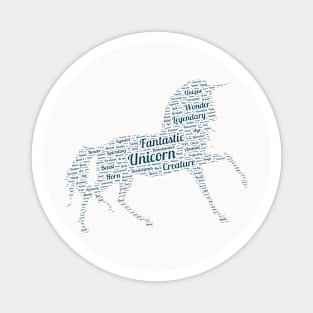 Unicorn Mystic Animal Horse Wildlife Text Word Cloud Magnet